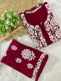Exclusive Rayon New concept Flower Combo - Chikankari official