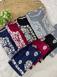 Exclusive Rayon New concept Flower Combo - Chikankari official
