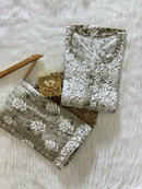 Exclusive Slub Modal Set with Heavy Handcrafted - Chikankari official