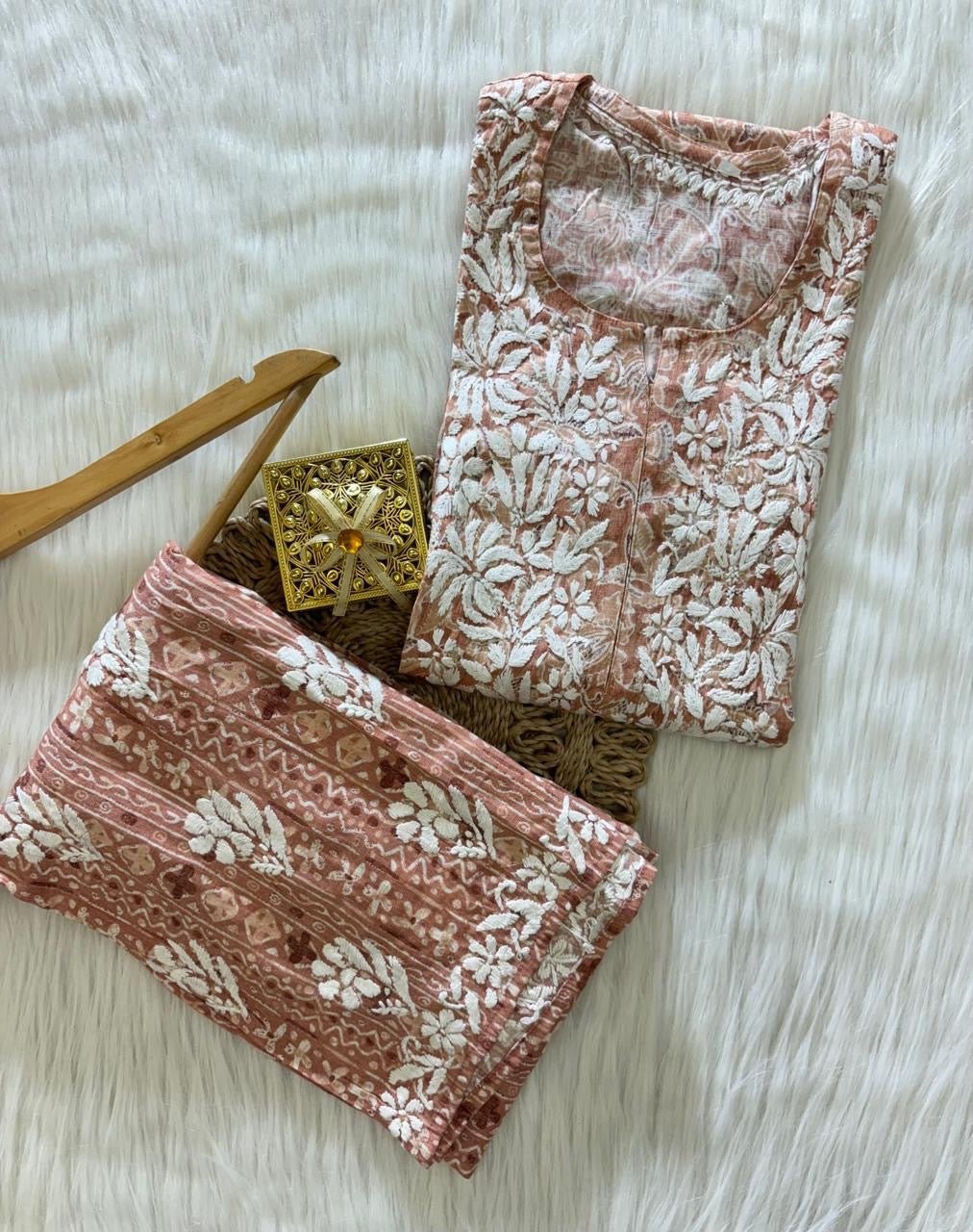 Exclusive Slub Modal Set with Heavy Handcrafted - Chikankari official