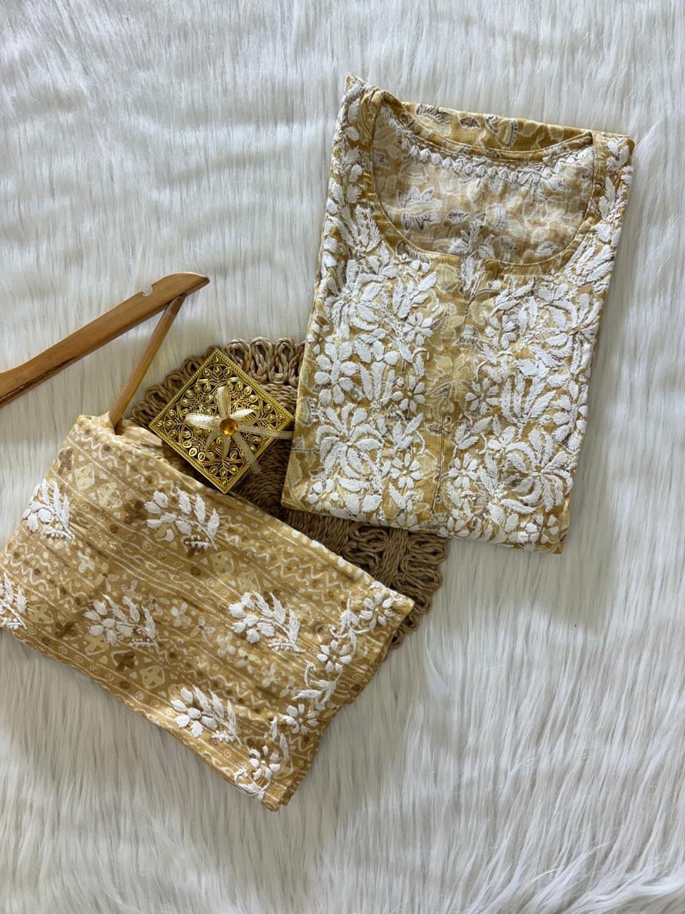 Exclusive Slub Modal Set with Heavy Handcrafted - Chikankari official