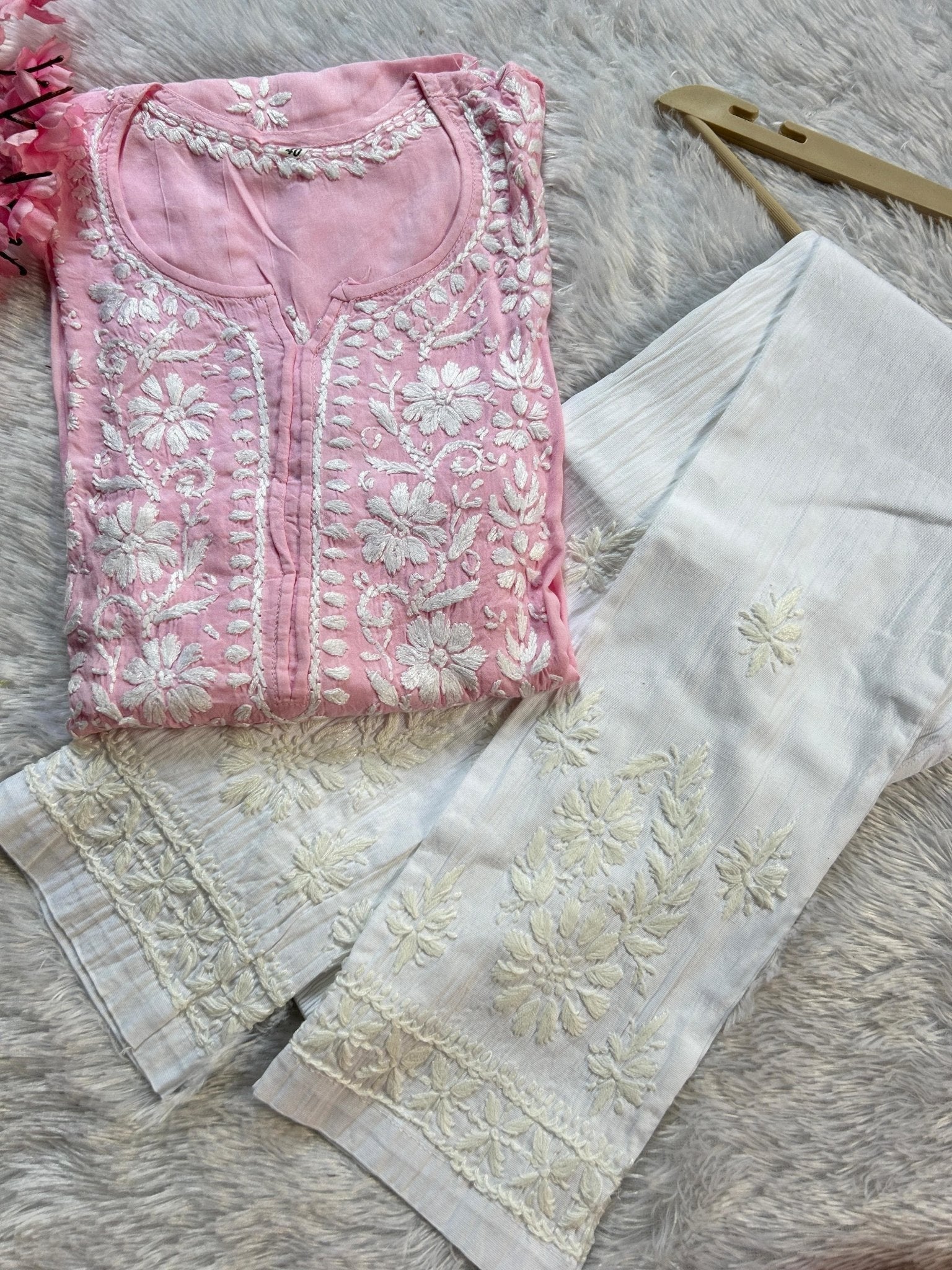 Exclusive Soft Modal kurtis - Chikankari official