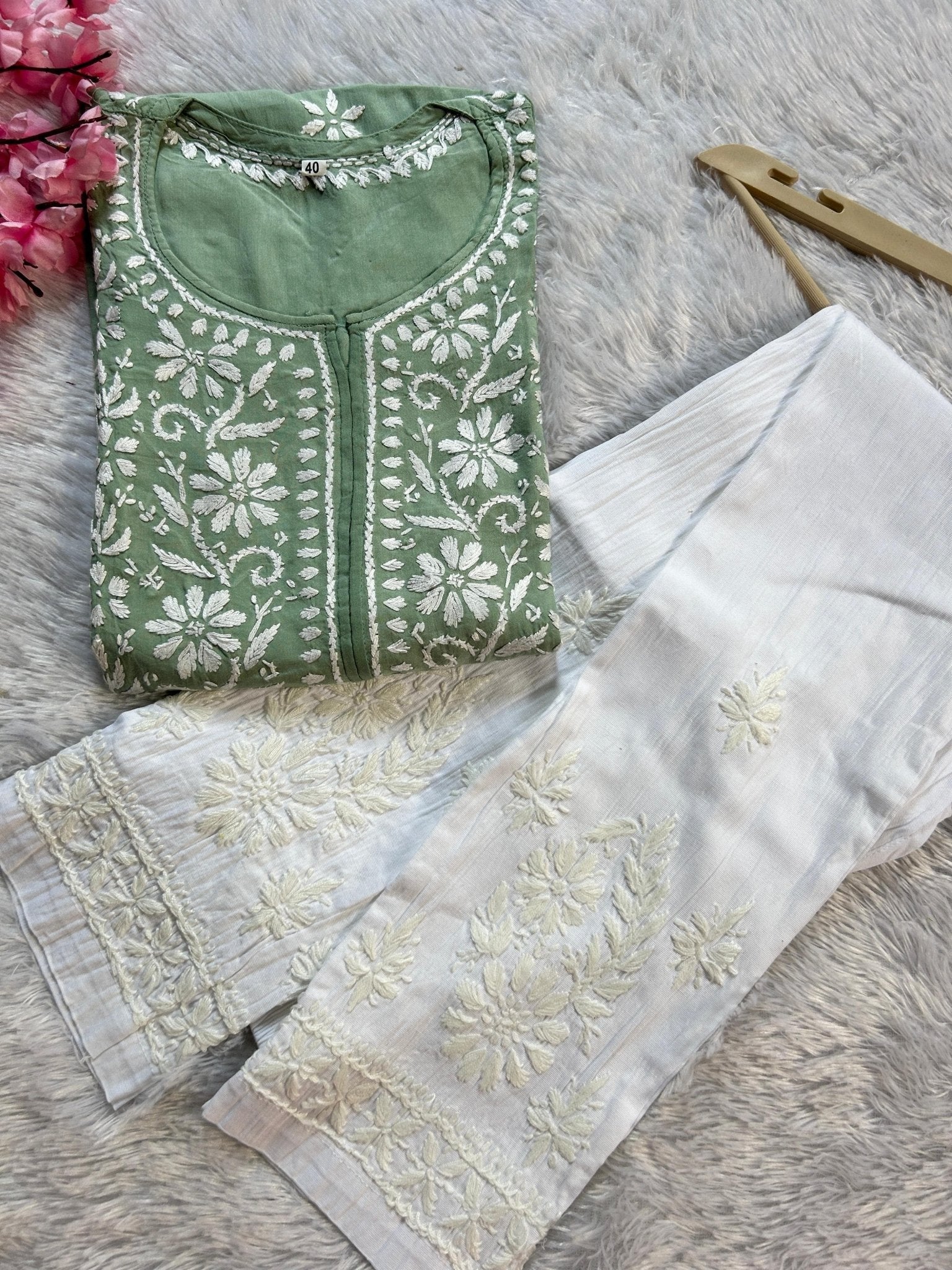 Exclusive Soft Modal kurtis - Chikankari official