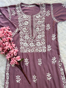 Exclusive Soft Modal kurtis - Chikankari official