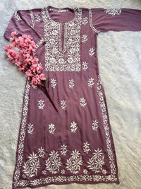 Exclusive Soft Modal kurtis - Chikankari official
