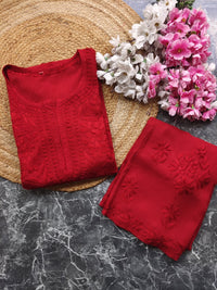 Export Quality Rayon Dyed 3d Embroidery Set - Chikankari official