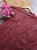 Export Quality Rayon Dyed 3d Embroidery Set - Chikankari official