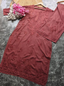 Export Quality Rayon Dyed 3d Embroidery Set - Chikankari official