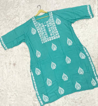 Extra Plus Size Soft Modal Kurti - Chikankari official
