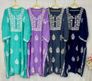 Extra Plus Size Soft Modal Kurti - Chikankari official