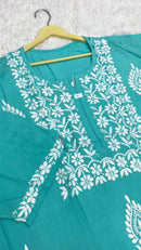 Extra Plus Size Soft Modal Kurti - Chikankari official