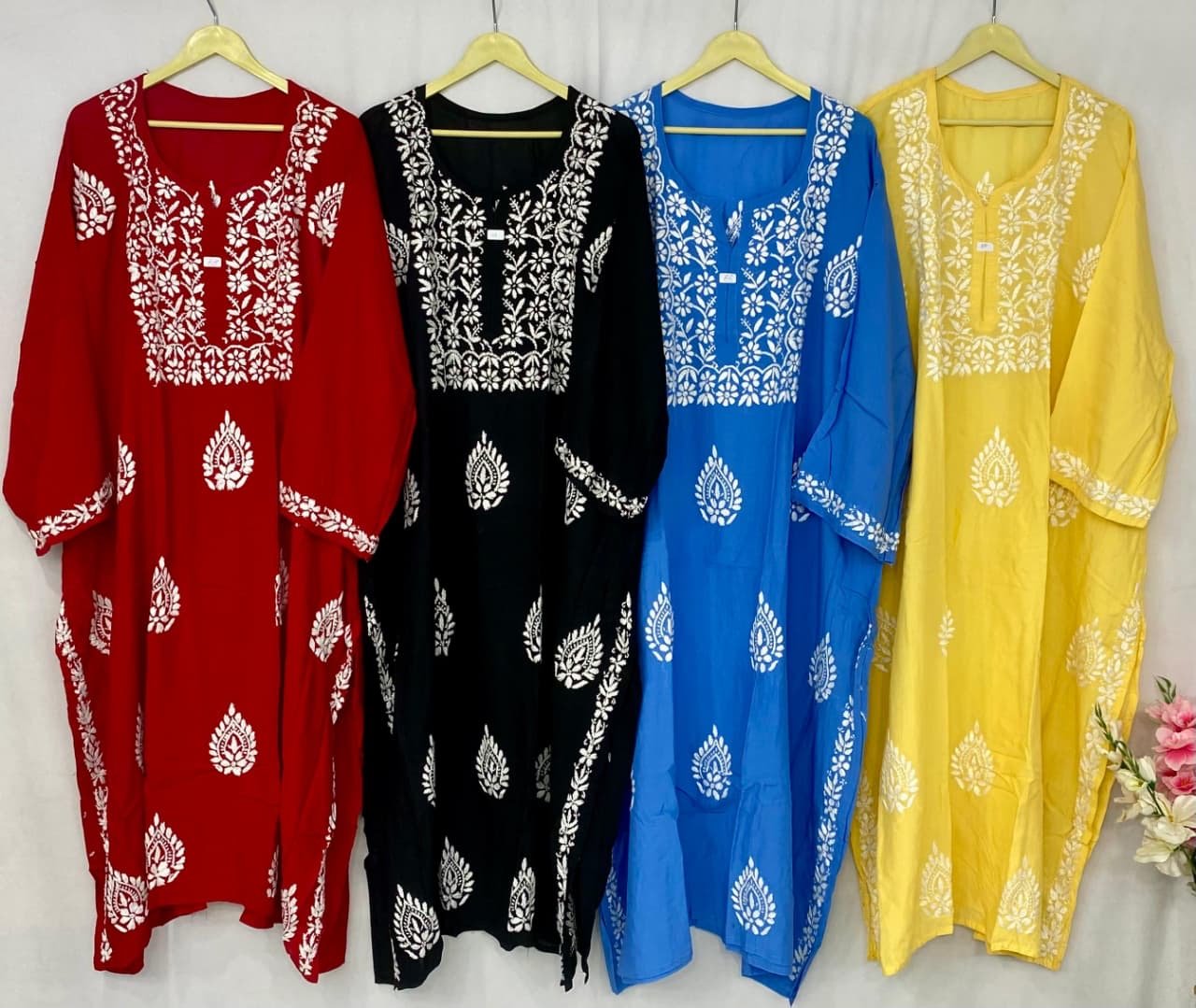 Extra Plus Size Soft Modal Kurti - Chikankari official