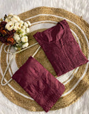 Soft Dobby Cotton Handmade Plazzo Set
