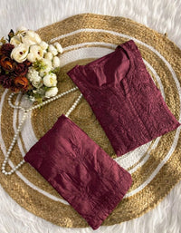 Soft Dobby Cotton Handmade Plazzo Set