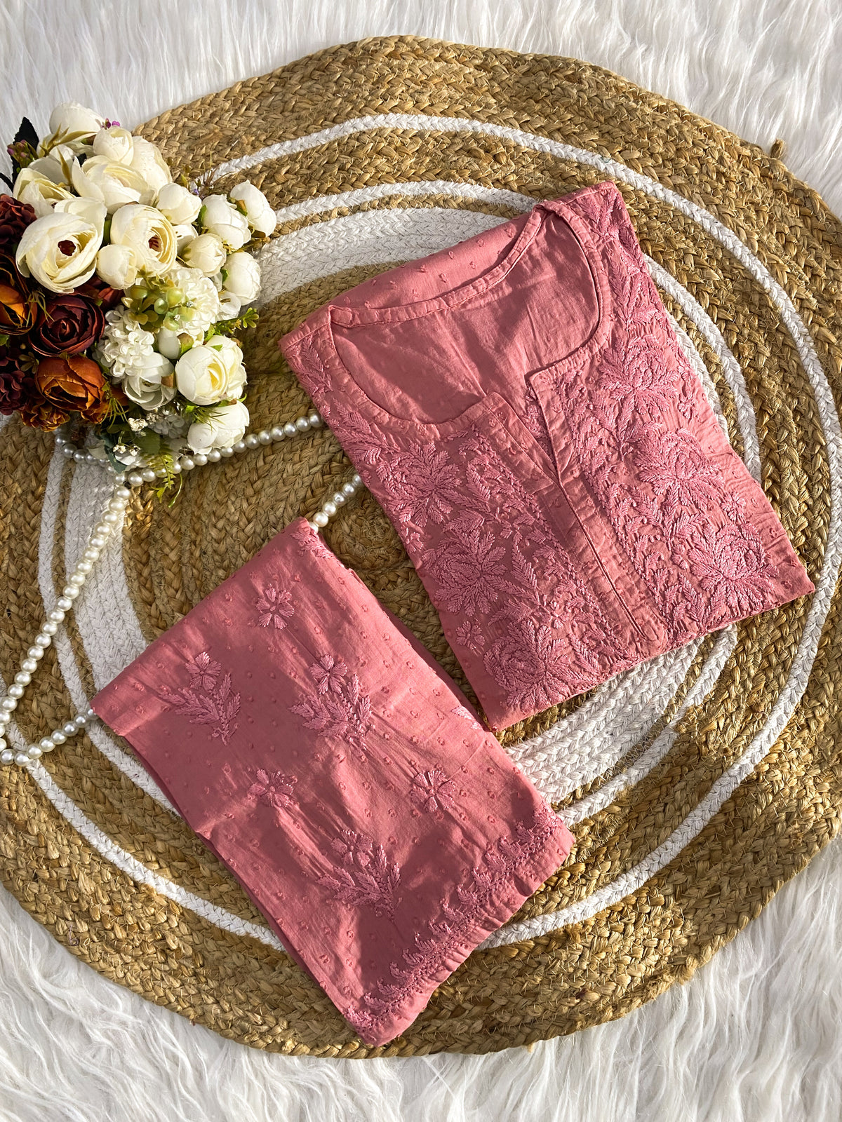 Soft Dobby Cotton Handmade Plazzo Set