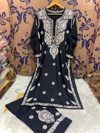 Fancy Chanderi Silk Combo - Chikankari official