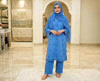 Fancy Comfortable Kureshiya 3d work Set - Chikankari official
