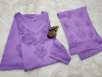 Fancy Comfortable Kureshiya 3d work Set - Chikankari official