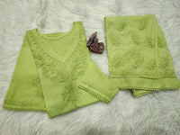 Fancy Comfortable Kureshiya 3d work Set - Chikankari official