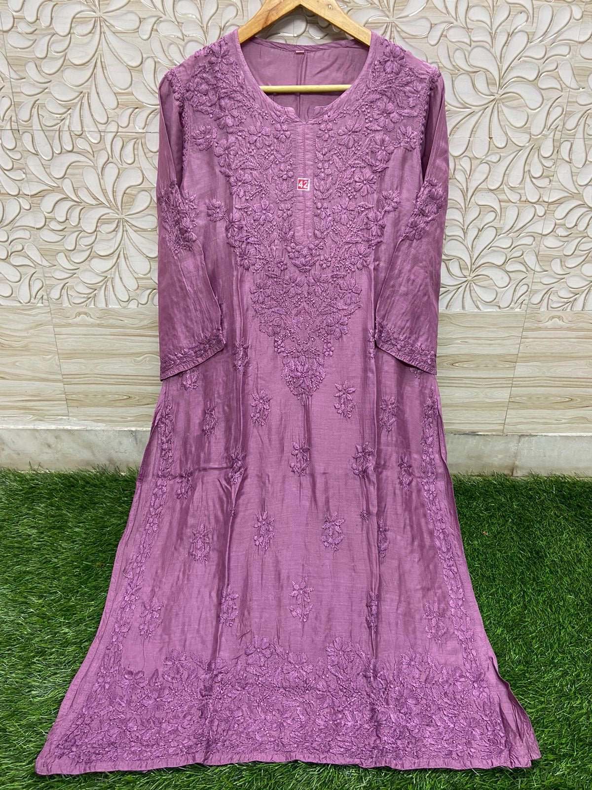 Fancy Daman 3d Pure Sikly Kurtis - Chikankari official