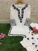 Fancy Item kurti Afgani Set - Chikankari official