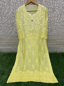 Fancy Luxurious Masleen Kurti - Chikankari official