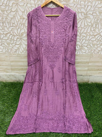Fancy Luxurious Masleen Kurti - Chikankari official