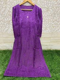 Fancy Luxurious Masleen Kurti - Chikankari official