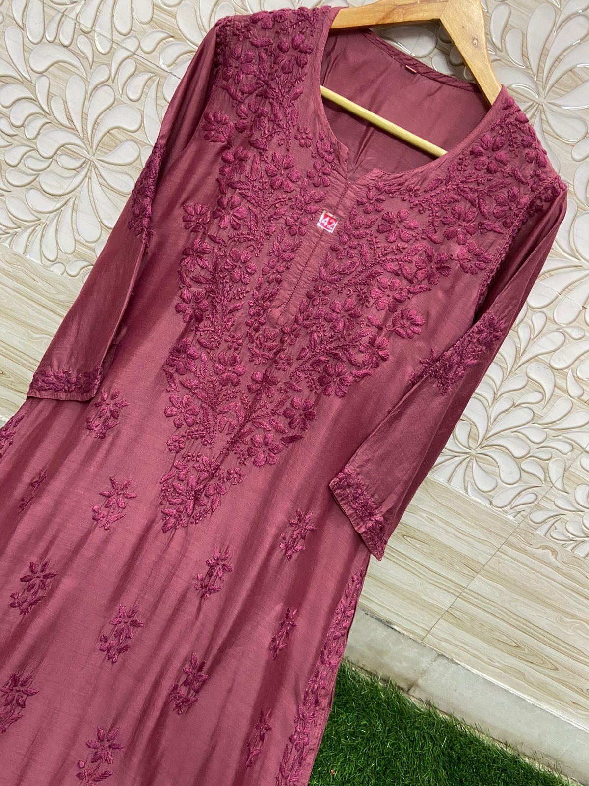 Fancy Luxurious Masleen Kurti - Chikankari official