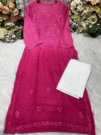 Fancy Rayon Gala Buti - Chikankari official
