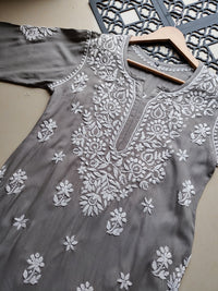 Fancy Rayon Kurta with heavy work - Chikankari official