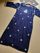 Fancy Rayon Kurta with heavy work - Chikankari official