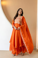 Fancy Silk 3pc Heavy embroidered set - Chikankari official