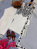 Farshi salwar and pire party wear Top with dupatta - Chikankari official