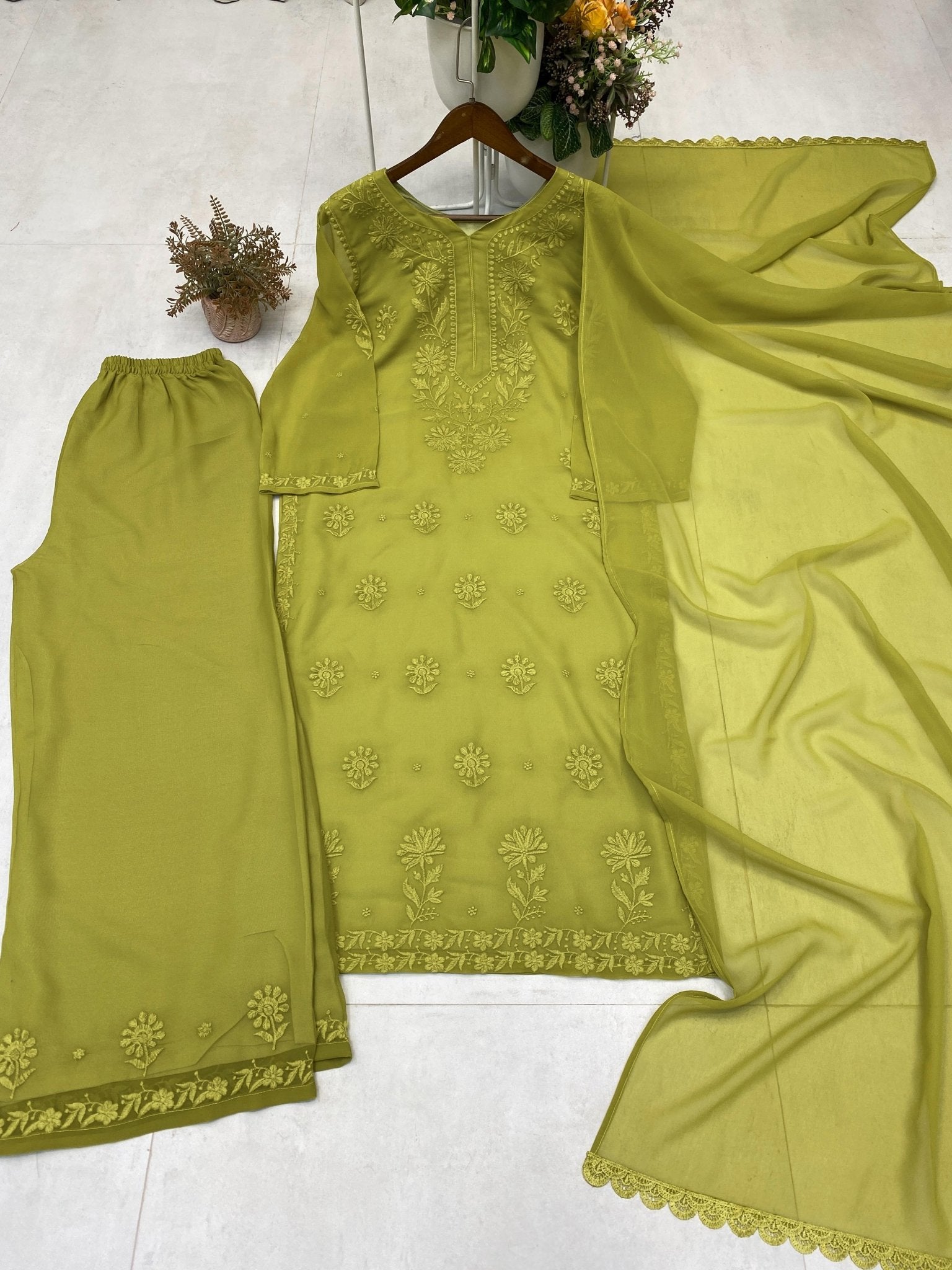 FAUX GEORGETTE - Chikankari official