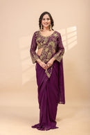 Faux Georgette tending saree - Chikankari official