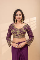 Faux Georgette tending saree - Chikankari official