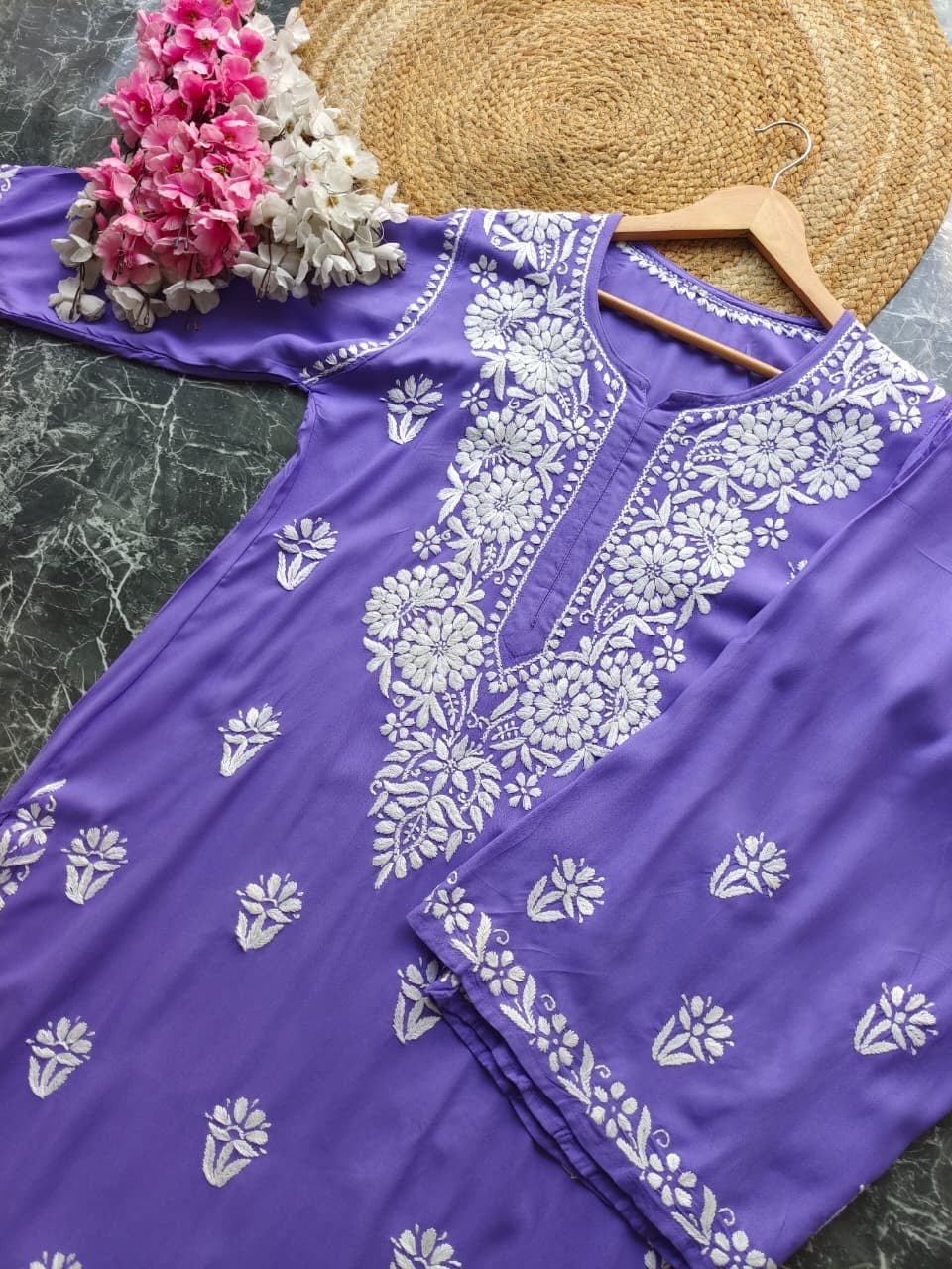 Fine Chikankari Handcrafted Traditional Combo - Chikankari official