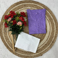 Finest Dobby cotton Dyeable Kurti - Chikankari official