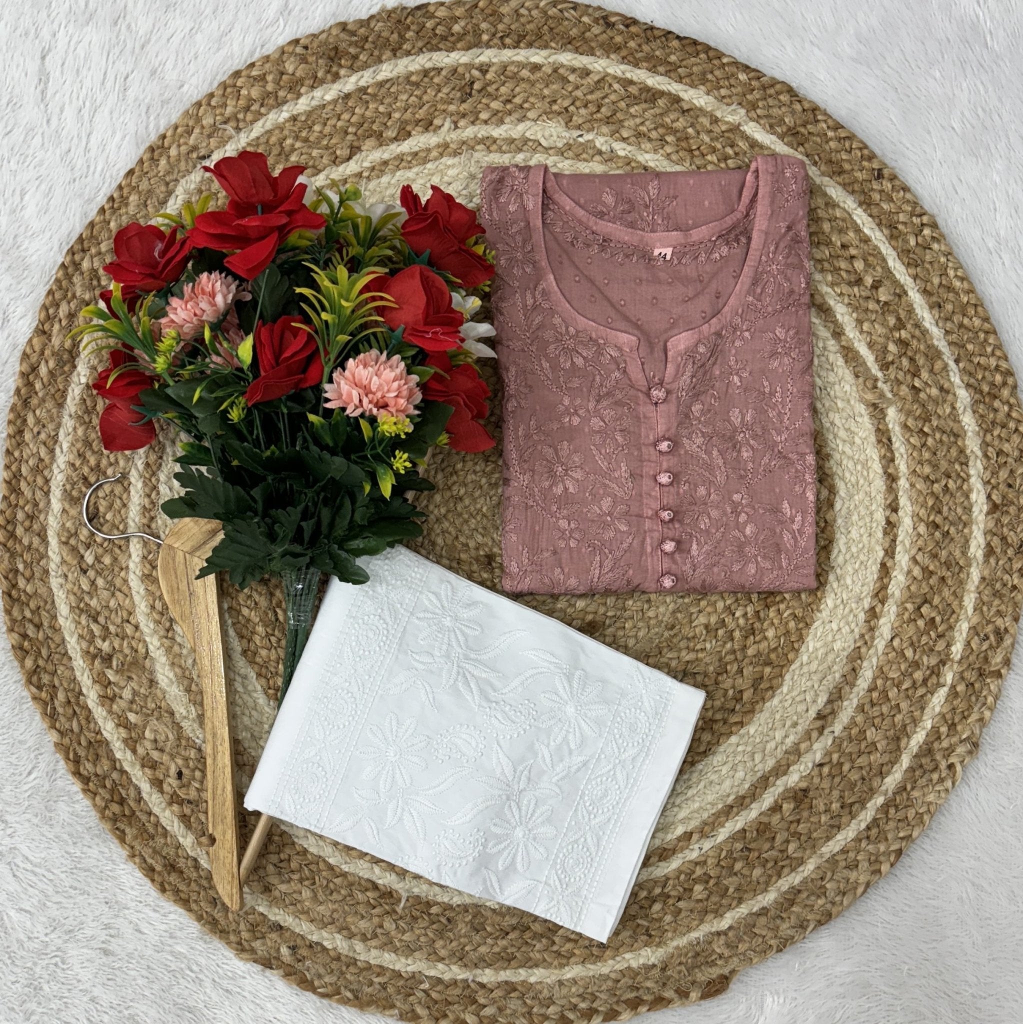 Finest Dobby cotton Dyeable Kurti - Chikankari official