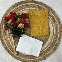 Finest Dobby cotton Dyeable Kurti - Chikankari official