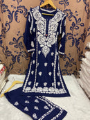 Finest quality intricate Hand Embroidery Rayon Combo - Chikankari official