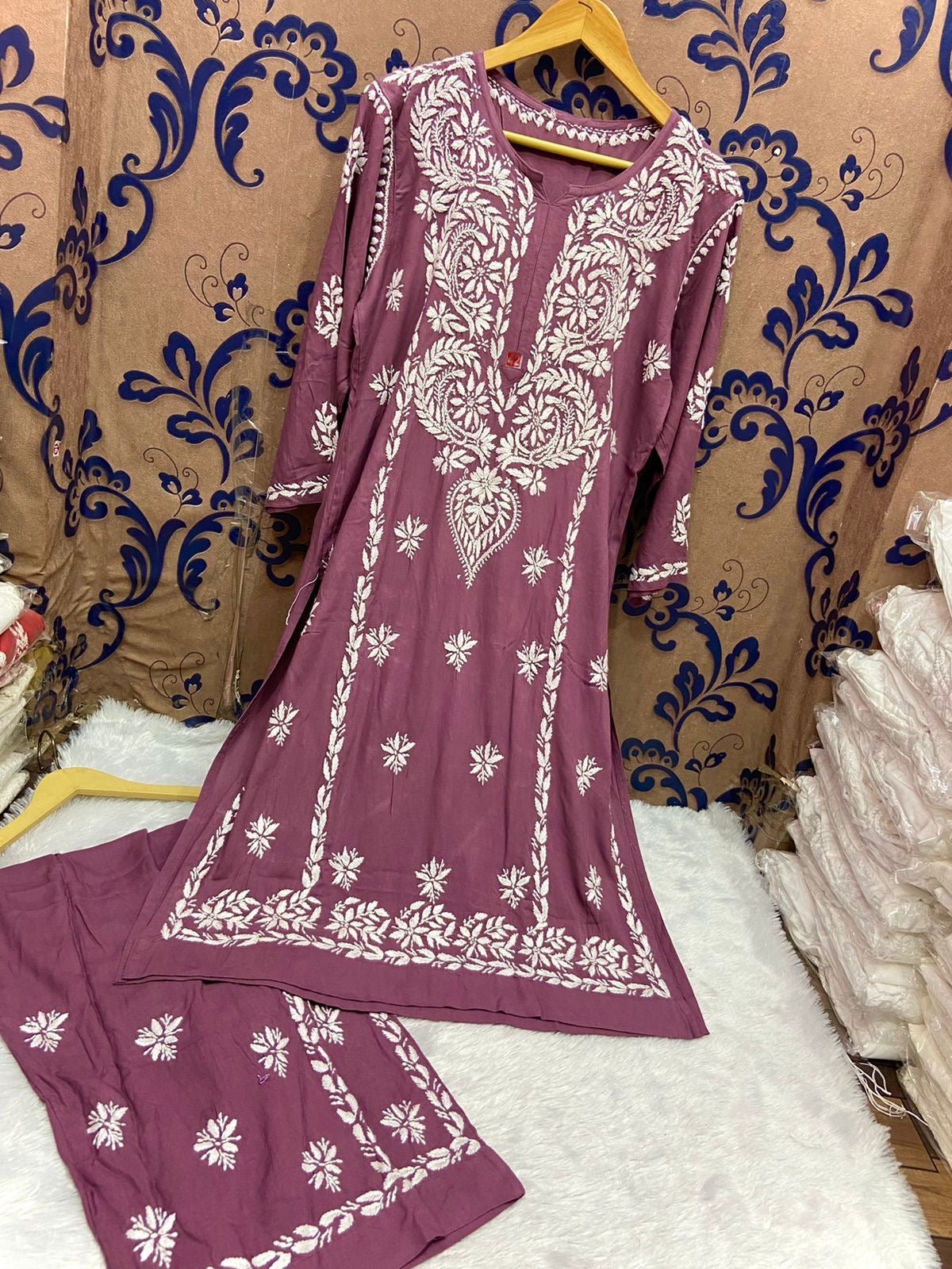 Finest quality intricate Hand Embroidery Rayon Combo - Chikankari official