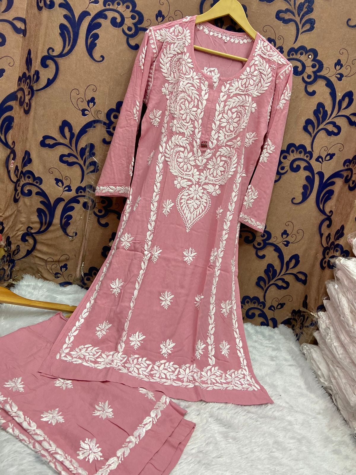 Finest quality intricate Hand Embroidery Rayon Combo - Chikankari official