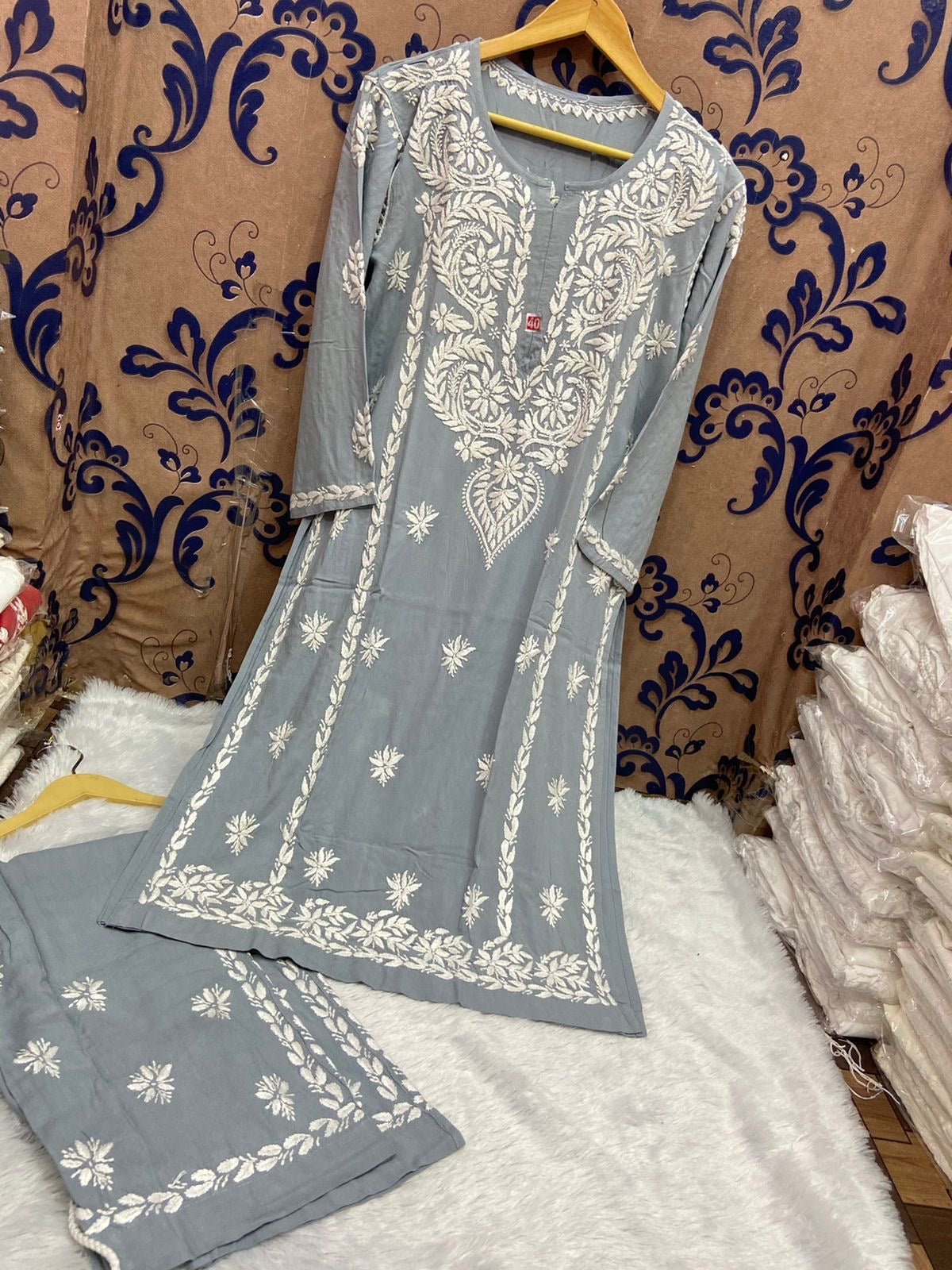 Finest quality intricate Hand Embroidery Rayon Combo - Chikankari official