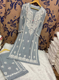 Finest quality intricate Hand Embroidery Rayon Combo - Chikankari official