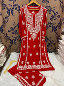 Finest quality intricate Hand Embroidery Rayon Combo - Chikankari official