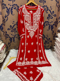Finest quality intricate Hand Embroidery Rayon Combo - Chikankari official