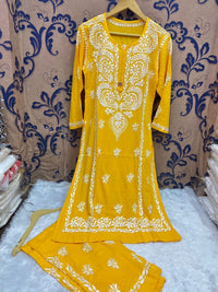 Finest quality intricate Hand Embroidery Rayon Combo - Chikankari official