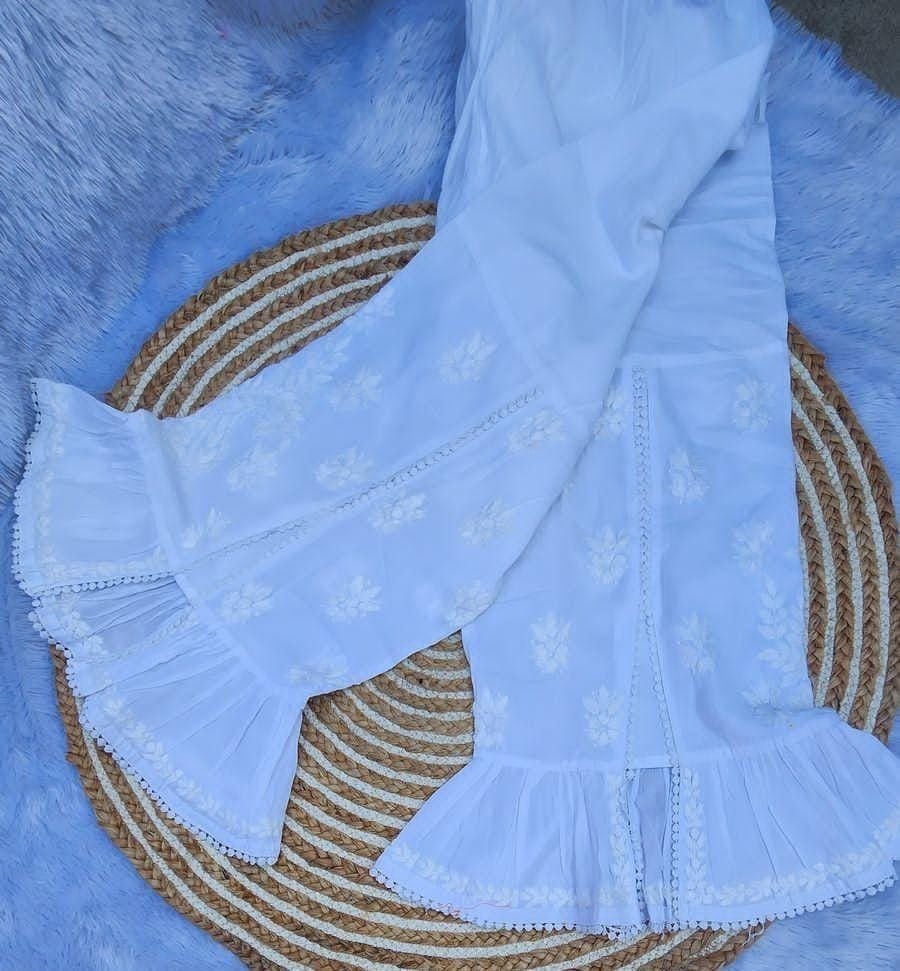Flair Cotton Plazzo - Chikankari official